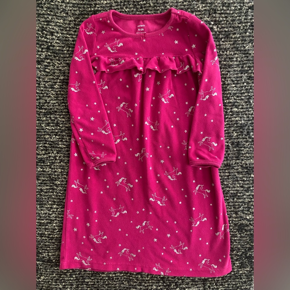 Girls fleece nightgown